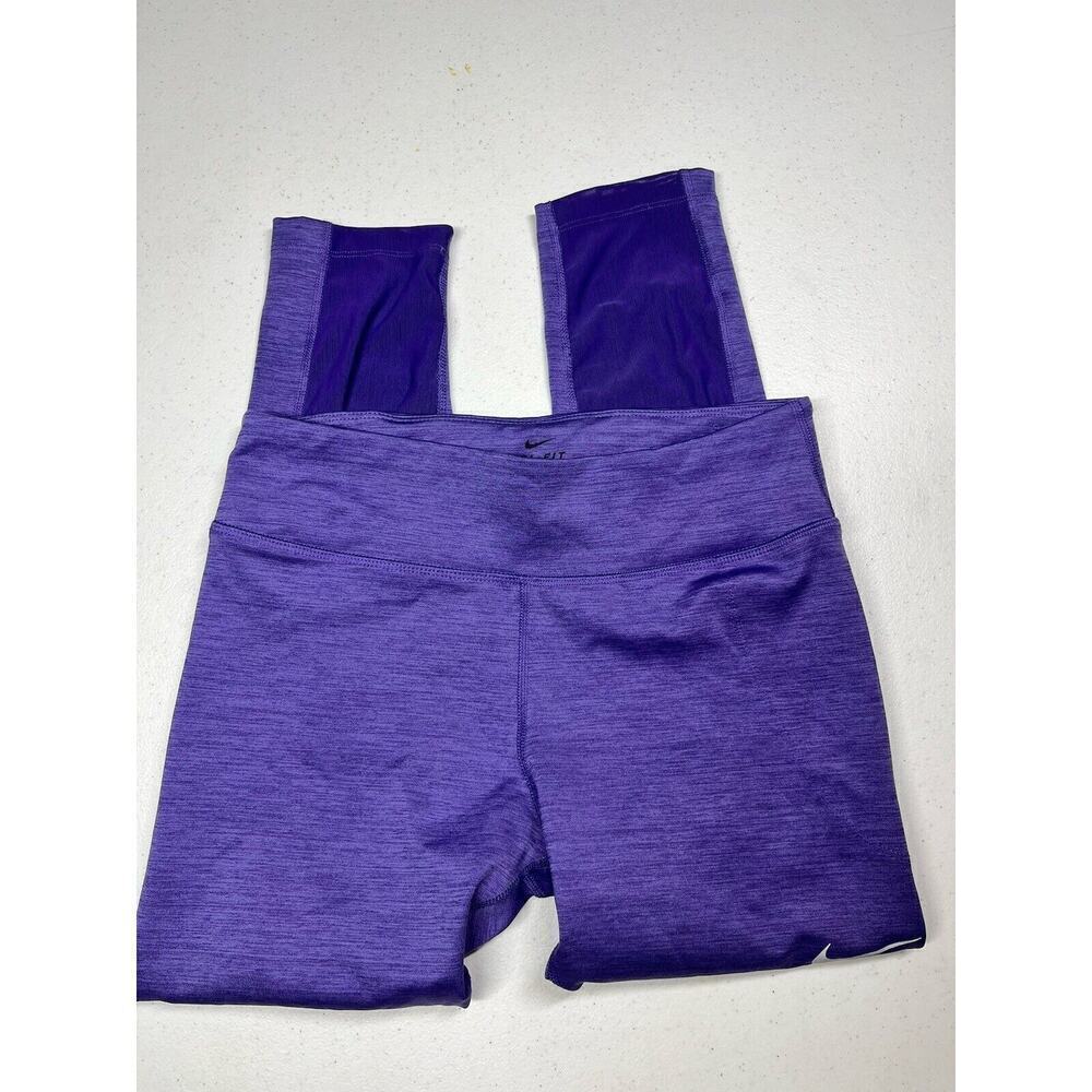Nike Womens Purple Running Active Cropped Leggings Size Medium